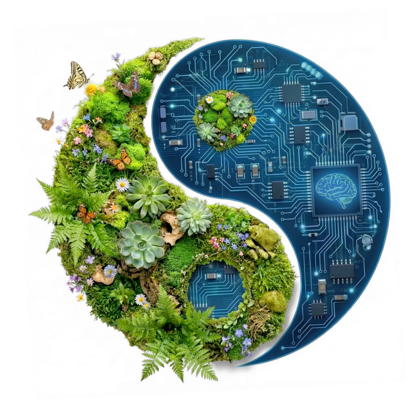 Yin‑yang of nature (Human Ingenuity) and circuitry (Applied Intelligence)